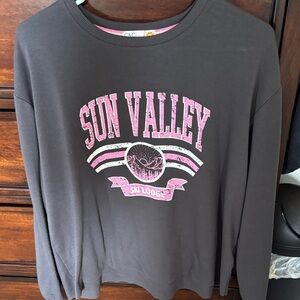 C&C California Gray Sweatshirt with Pink Sun Valley Graphic